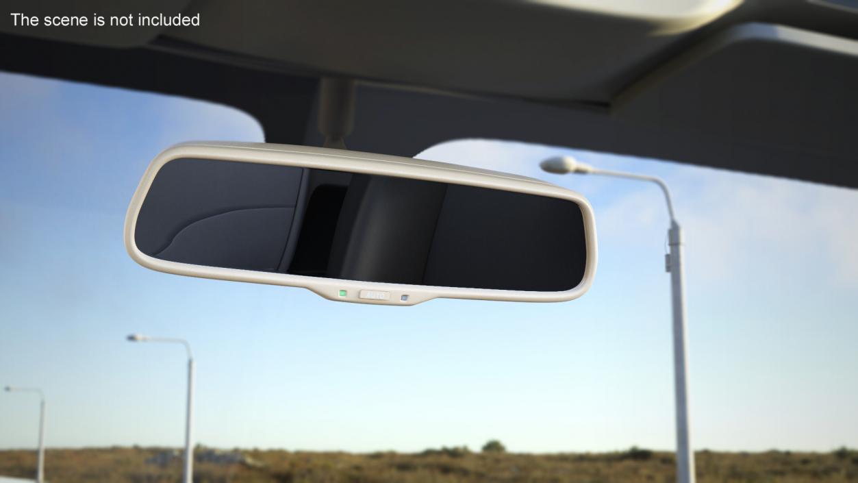 3D model Auto Dimming Rear View Mirror Beige