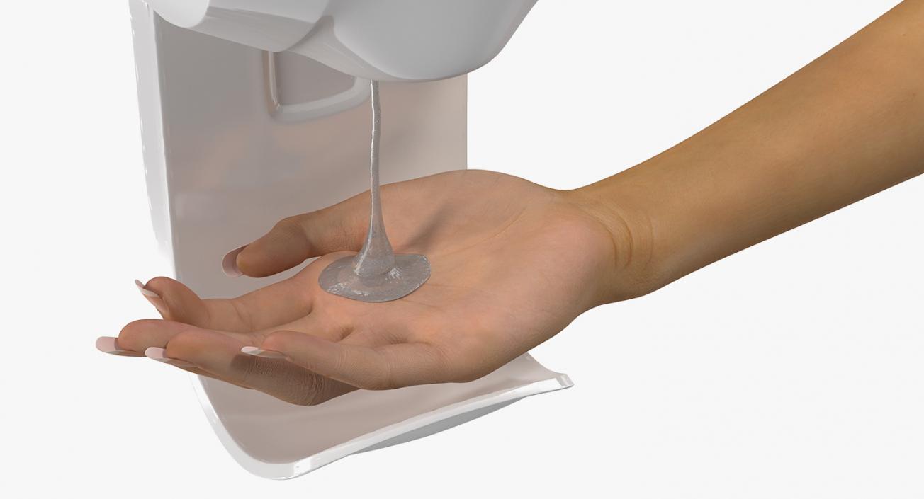 3D model Touch Free Dispenser Generic with Hand Rigged