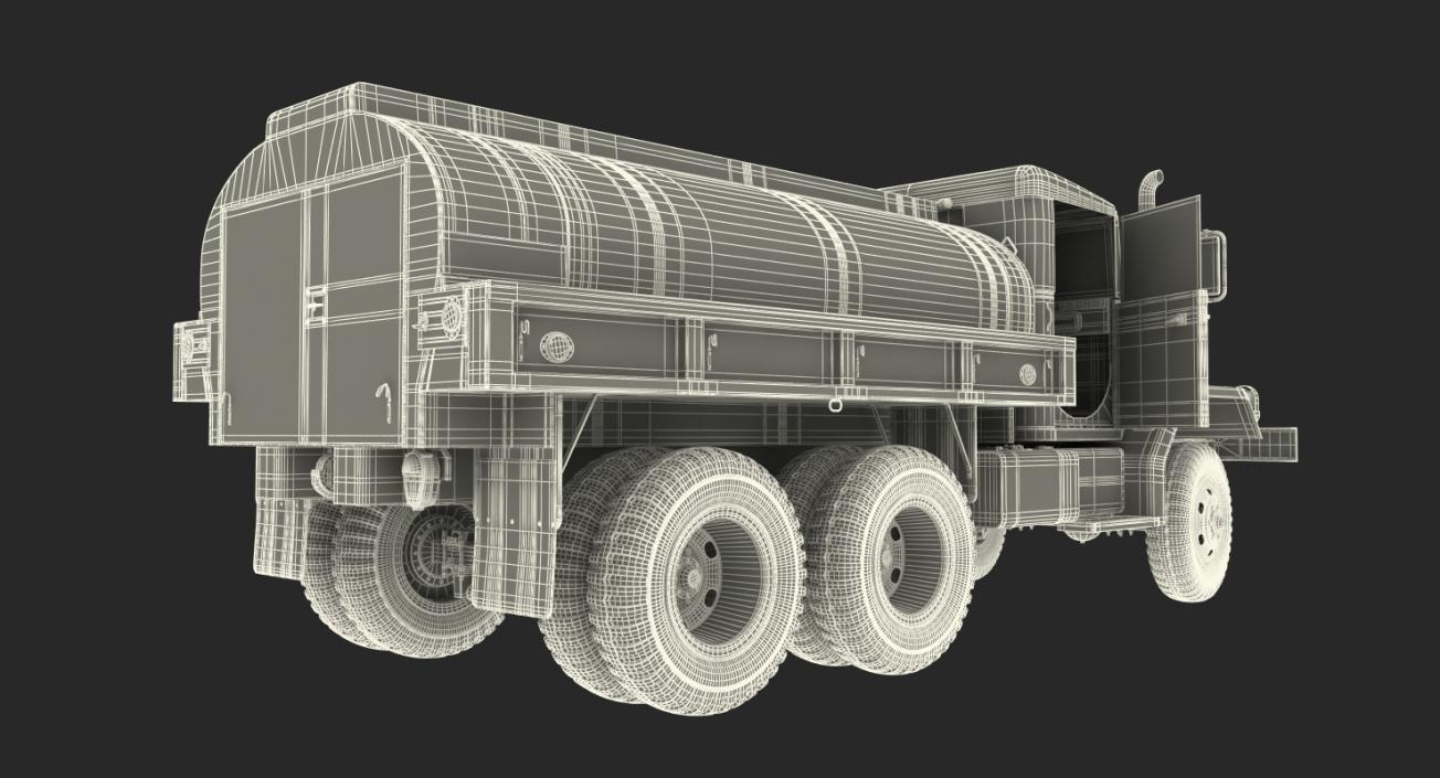 US Army Fuel Tank Truck m49 Rigged 3D model