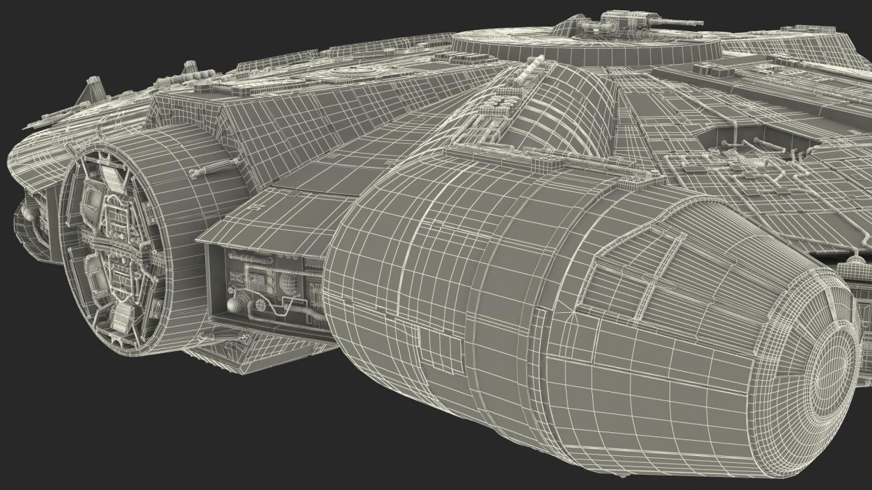3D Millennium Falcon Spacecraft model