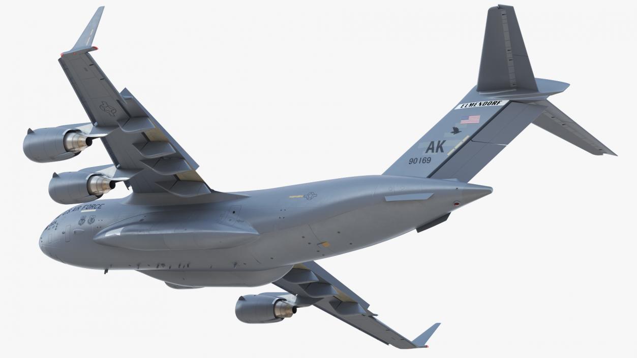 3D model Boeing C17 Globemaster III Large Military Transport Aircraft
