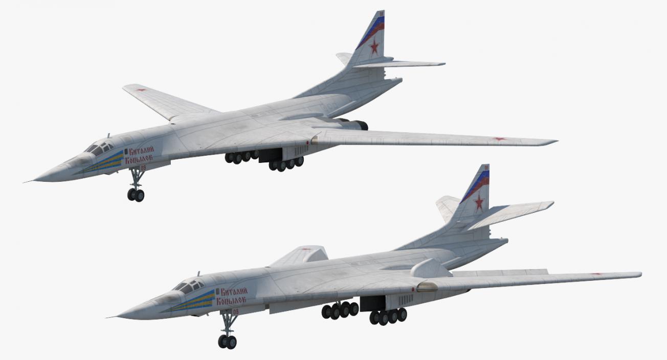 3D Strategic Bomber Tupolev Tu-160 Blackjack Rigged model