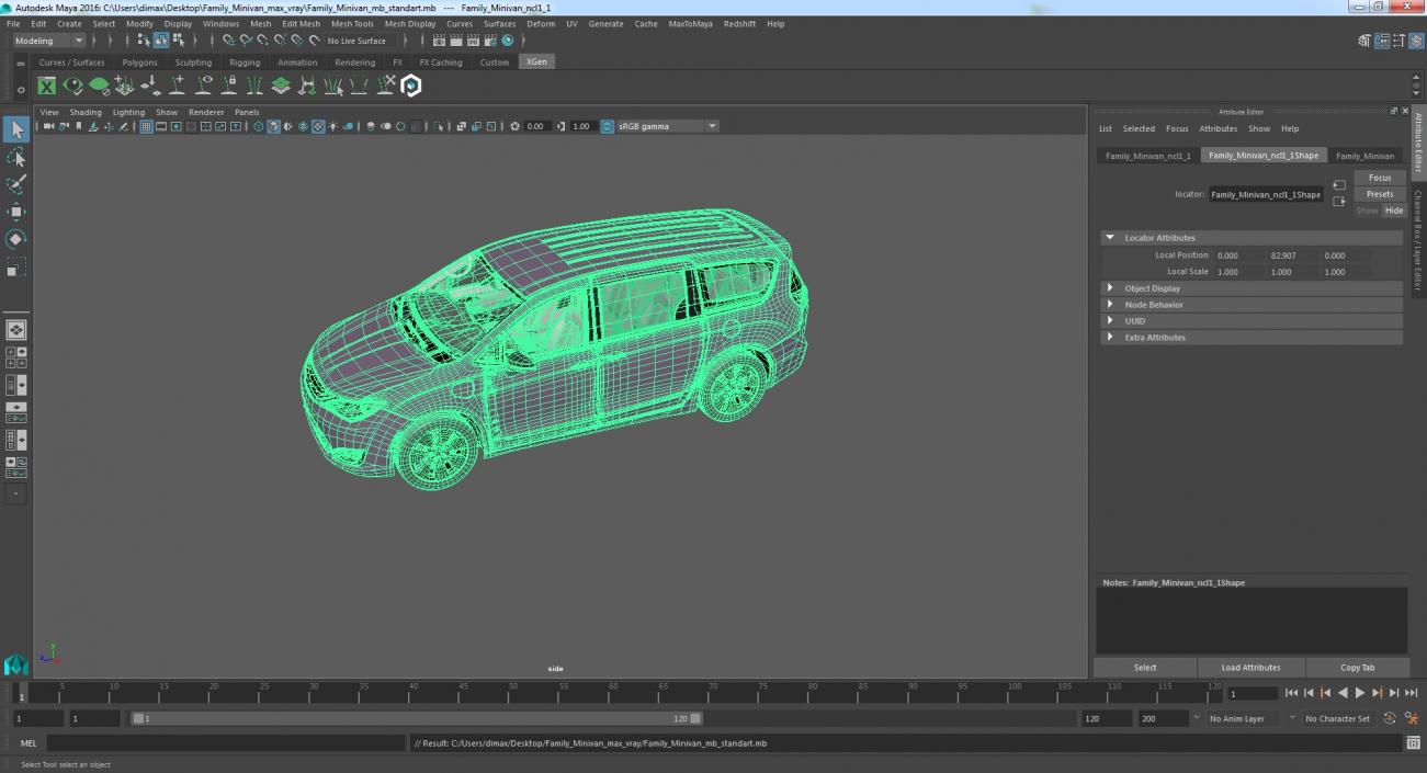 Family Minivan 3D model