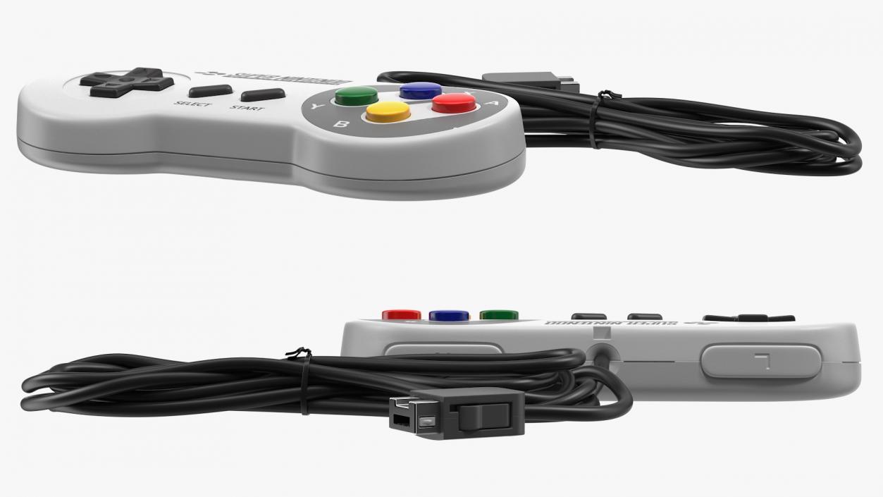 3D Nintendo SNES Joystick Controller model
