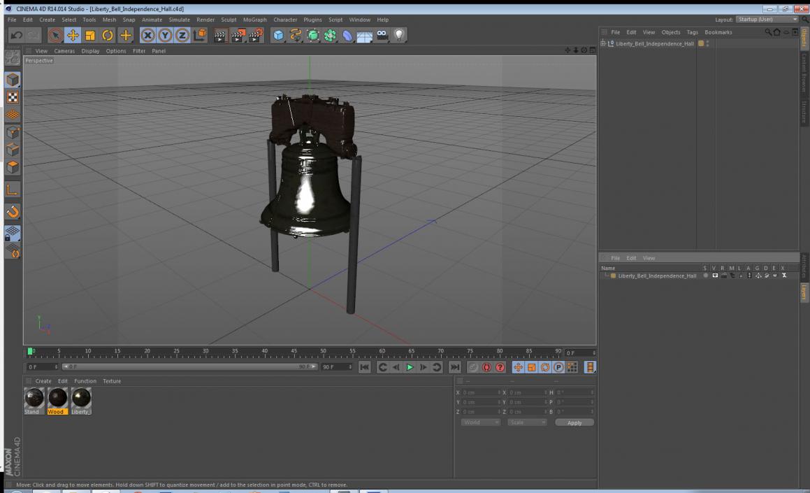 3D model Liberty Bell Independence Hall