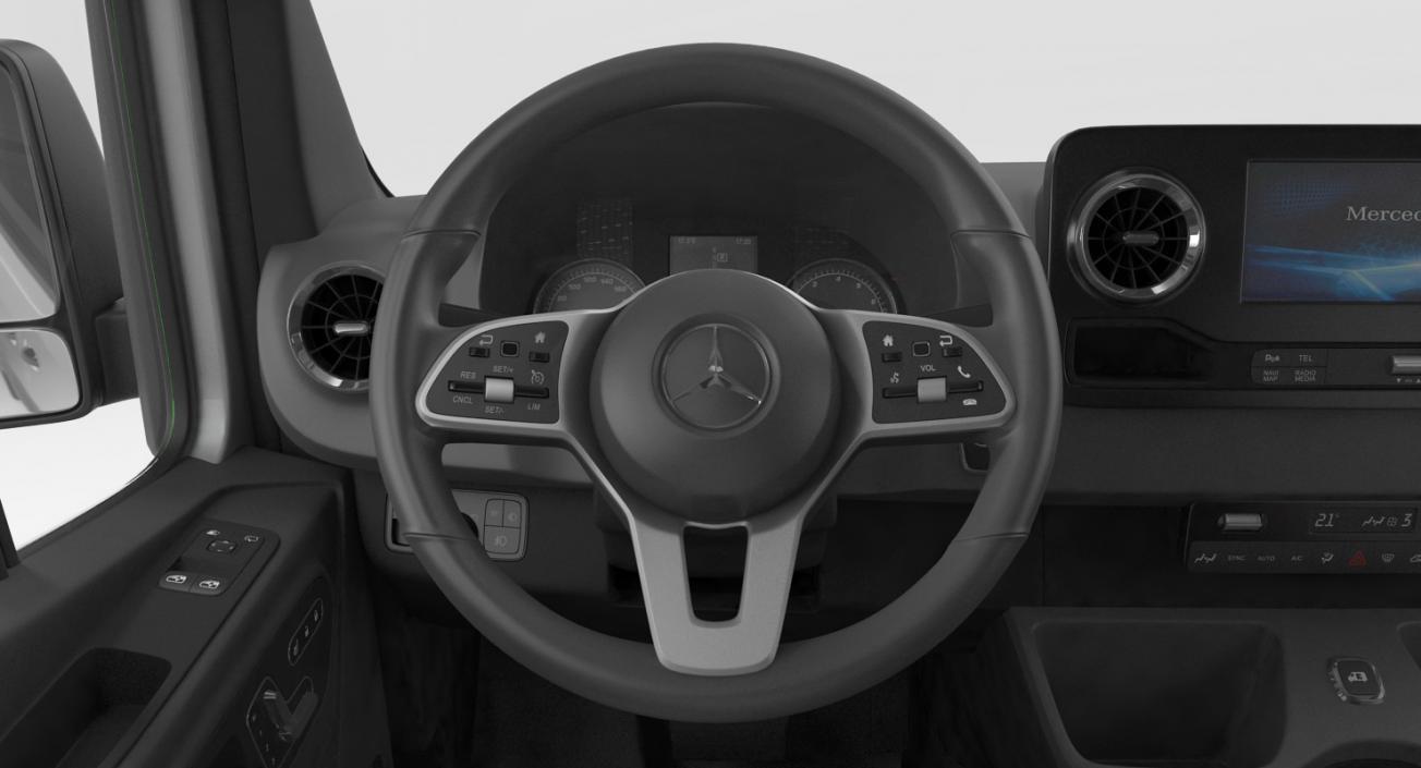 3D 2019 Mercedes Sprinter Van Rigged model