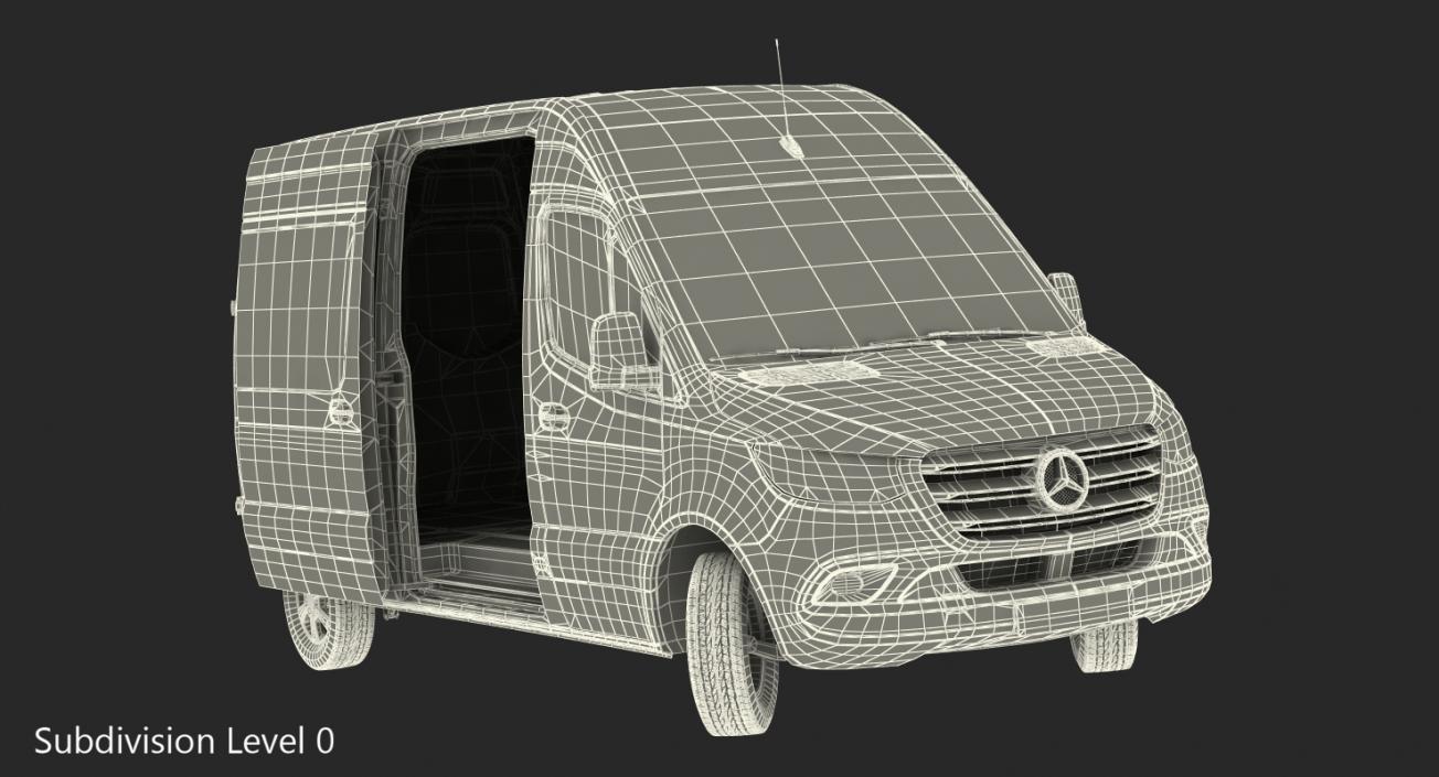 3D 2019 Mercedes Sprinter Van Rigged model