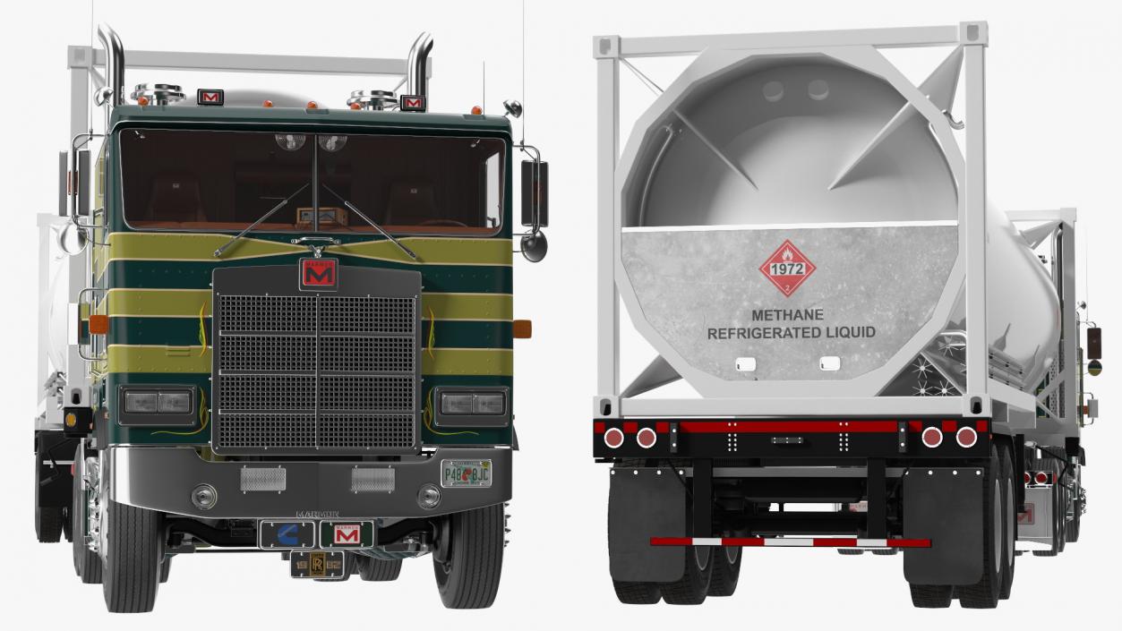 3D Marmon Truck with LNG Semi Trailer Gas Tank model