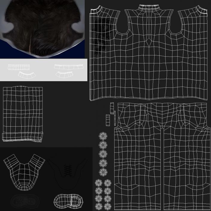 Asian Man Tunic Suit Rigged 3D