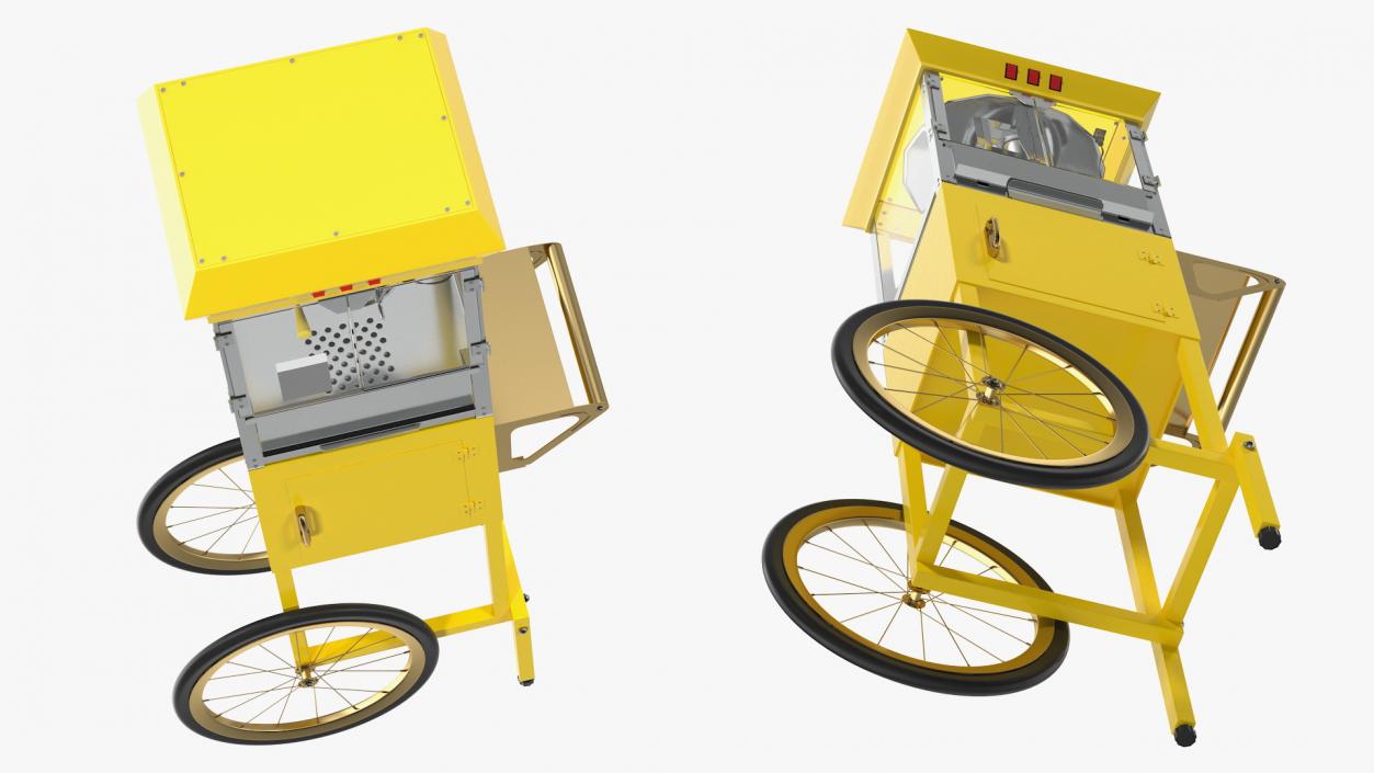 3D Carnival Popcorn Popper Cart Generic
