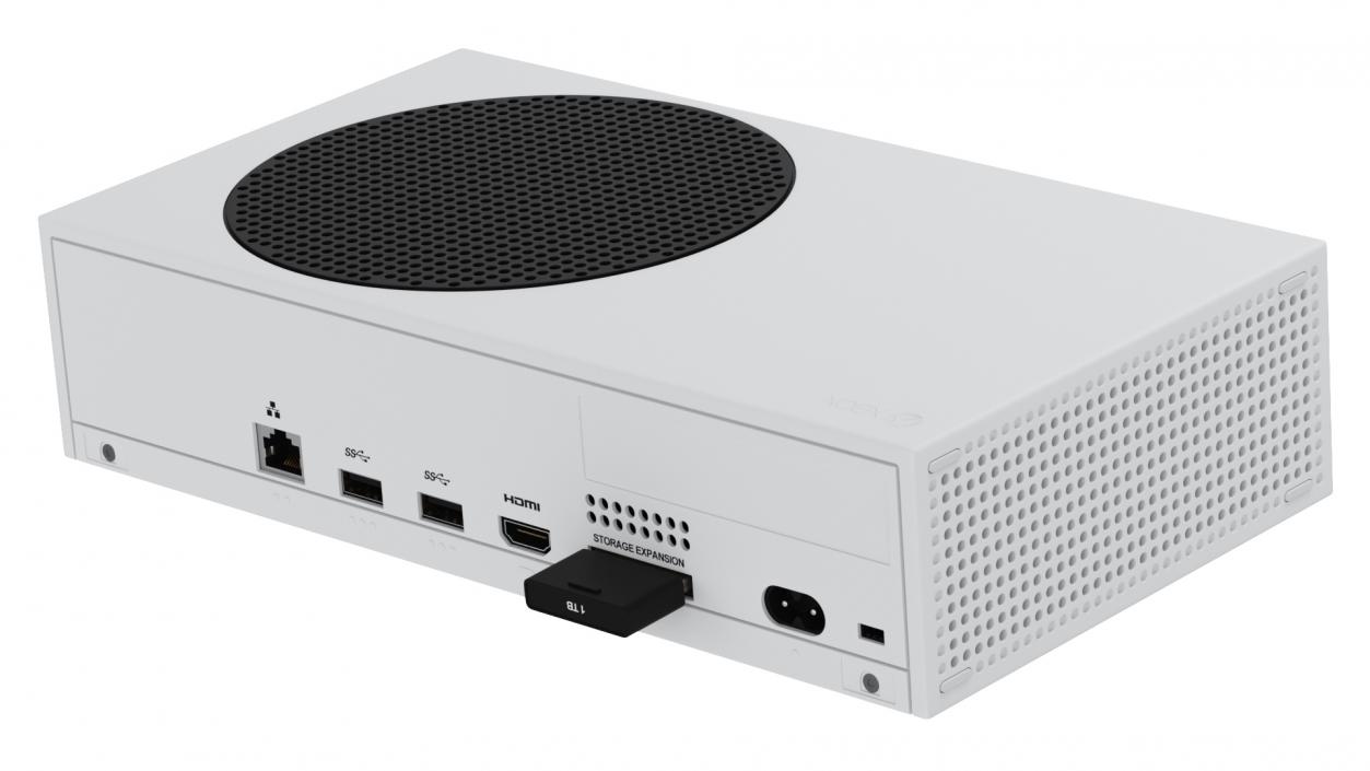3D Microsoft Xbox Series S with Expansion Card model