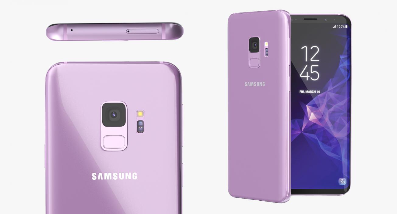Samsung Galaxy S9 and S9 Plus Lilac Purple 3D