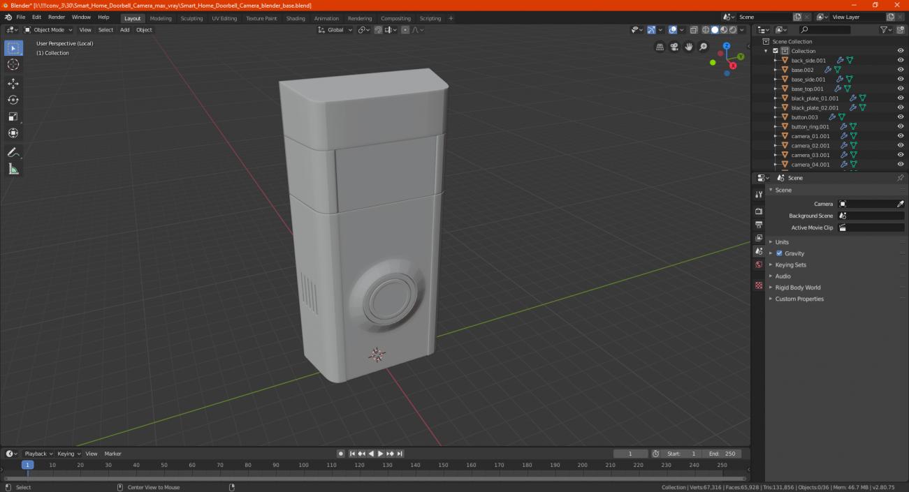 3D Smart Home Doorbell Camera