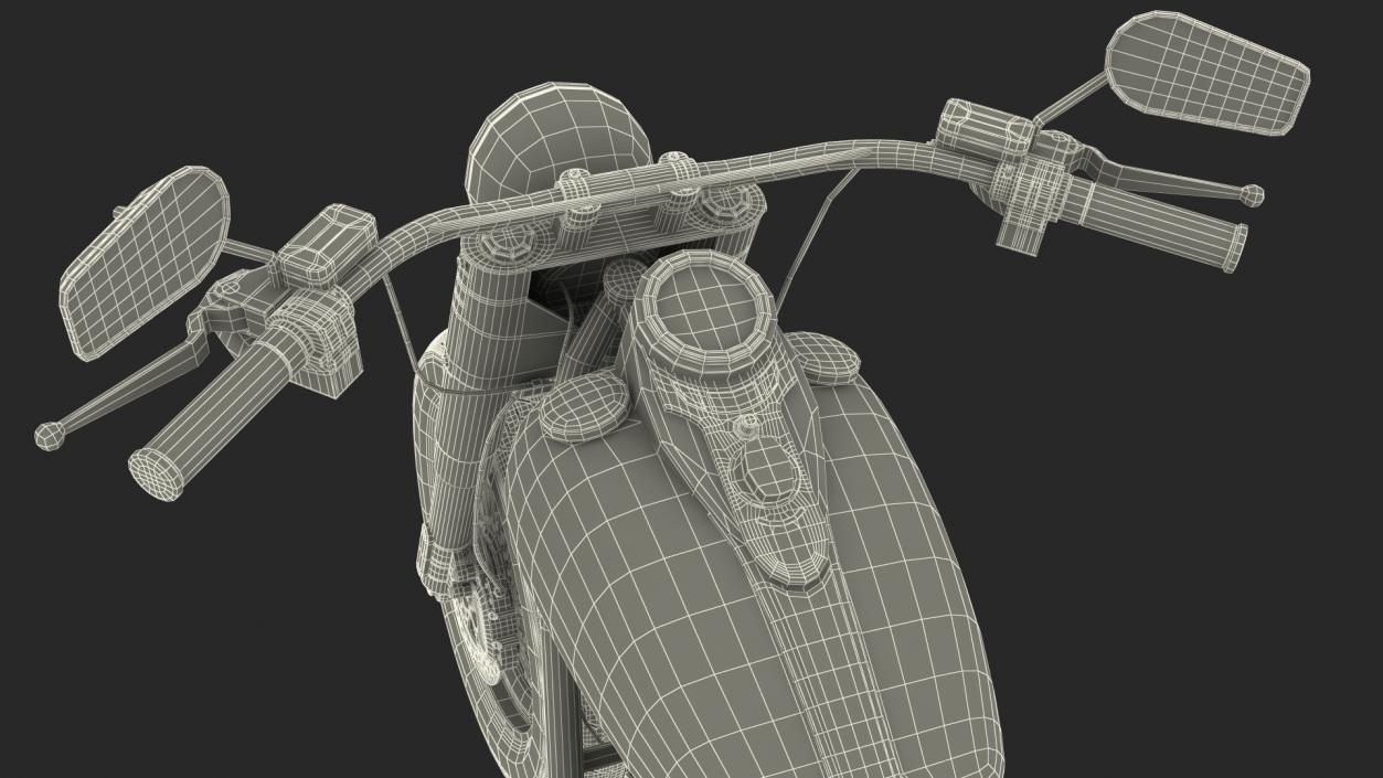 3D Softail Motorcycle model