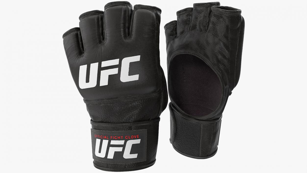 3D UFC Official Leather Fight Gloves model