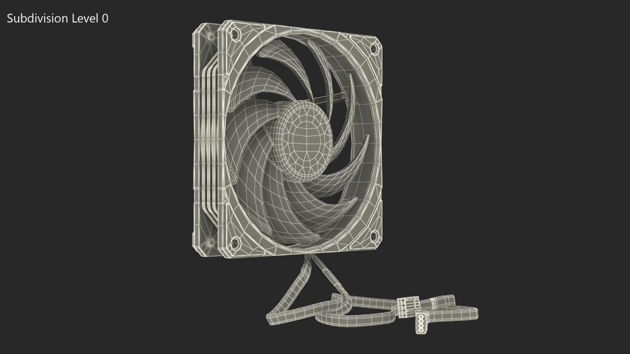 3D 120mm Computer Fan model