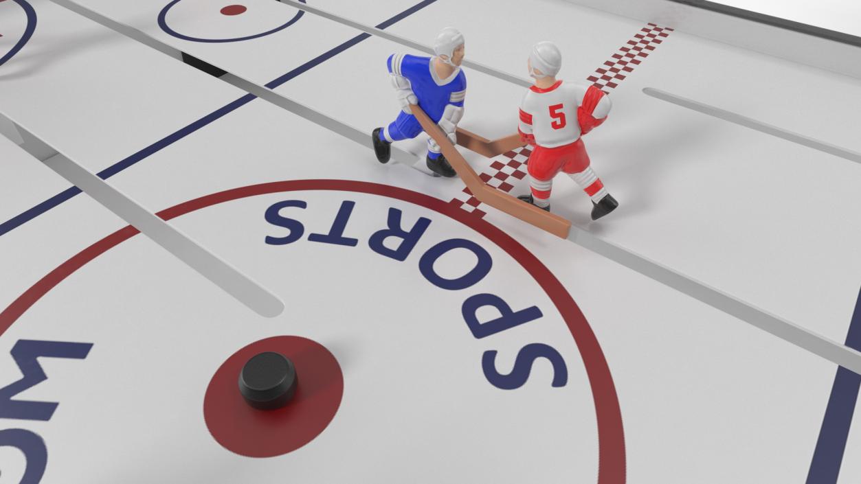 Carrom Signature Stick Hockey Table Rigged 3D