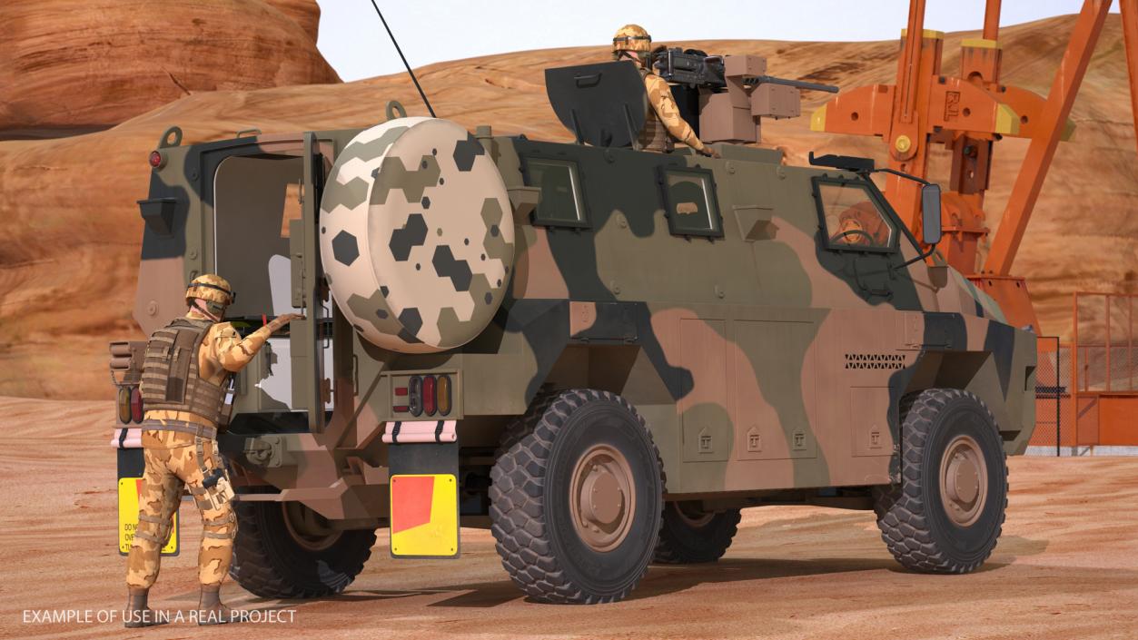 3D MPV 4x4 Bushmaster Camo model
