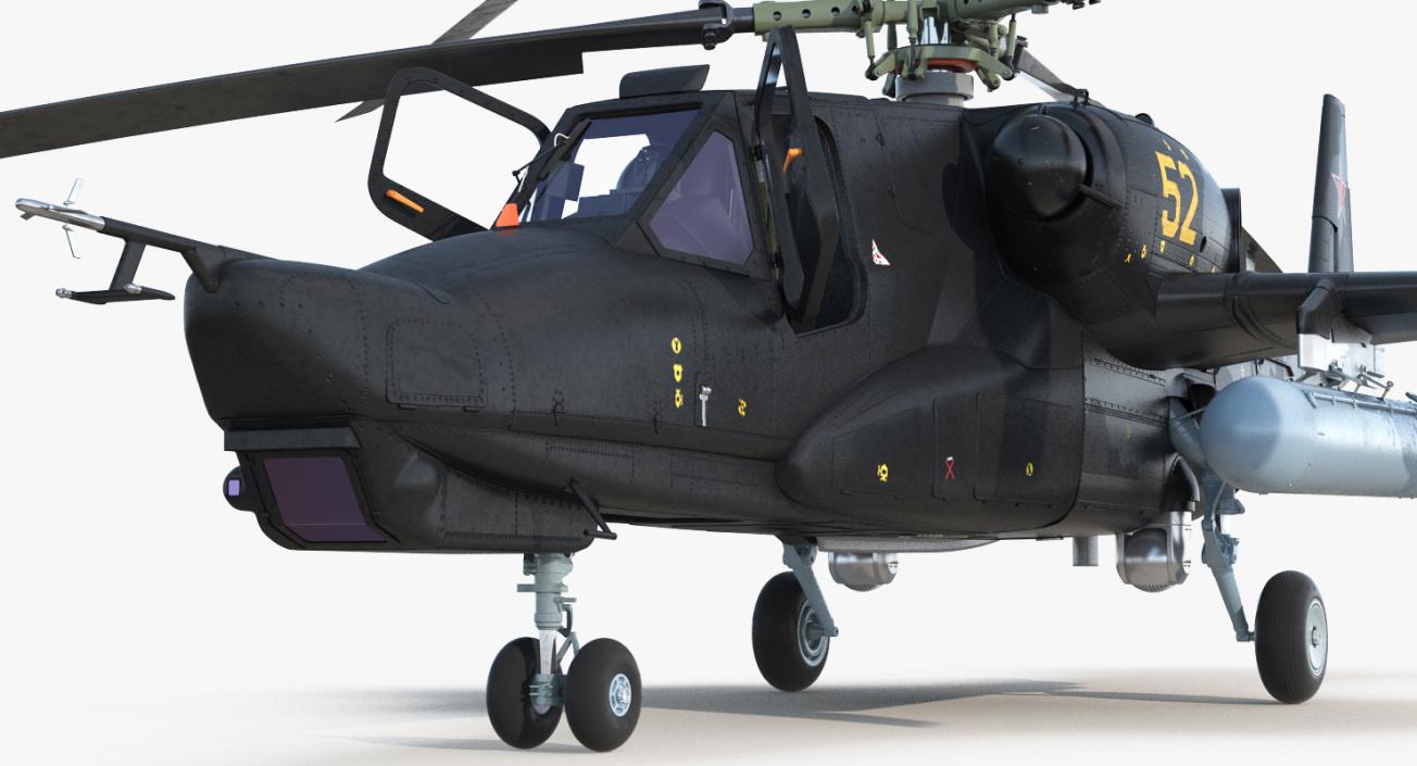 3D model Kamov Ka-52 or Alligator Russian Attack Helicopter