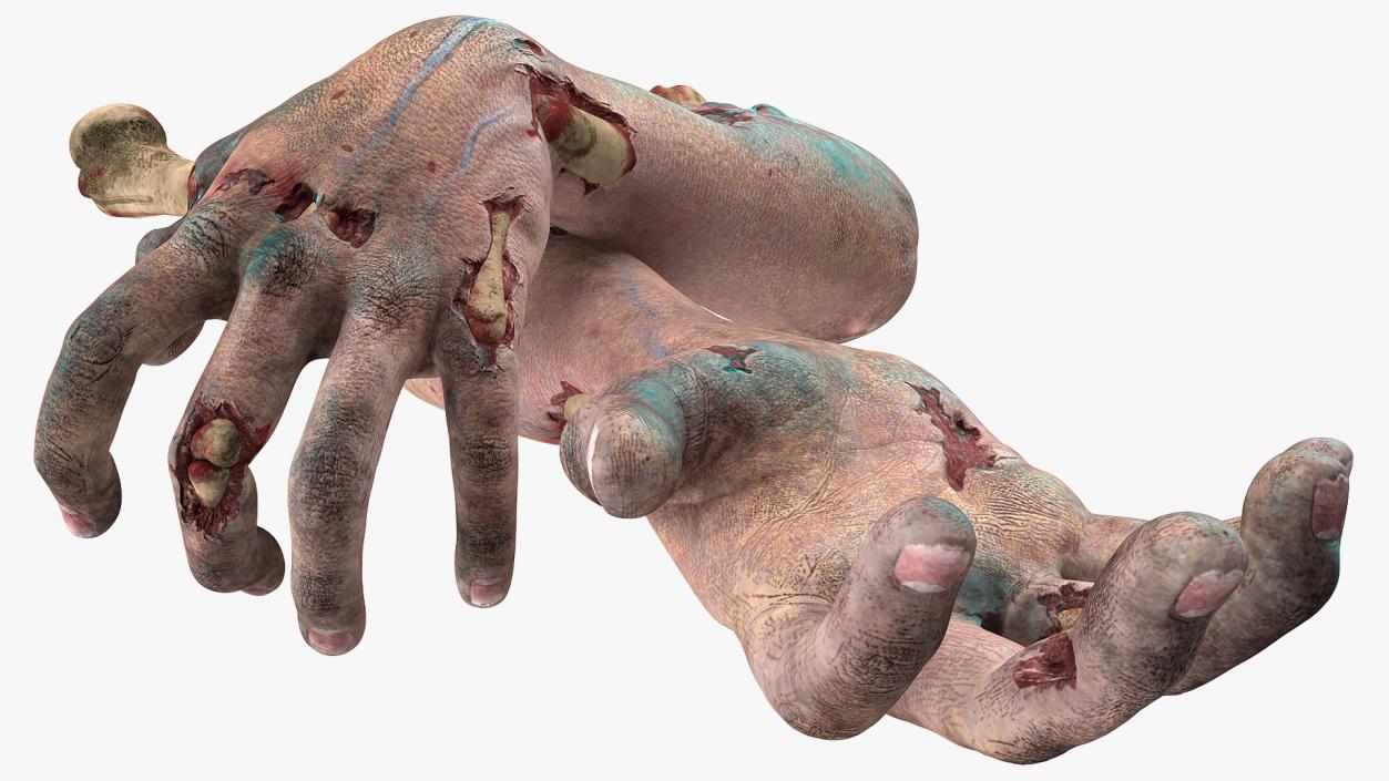 3D Scary Zombie Hands model