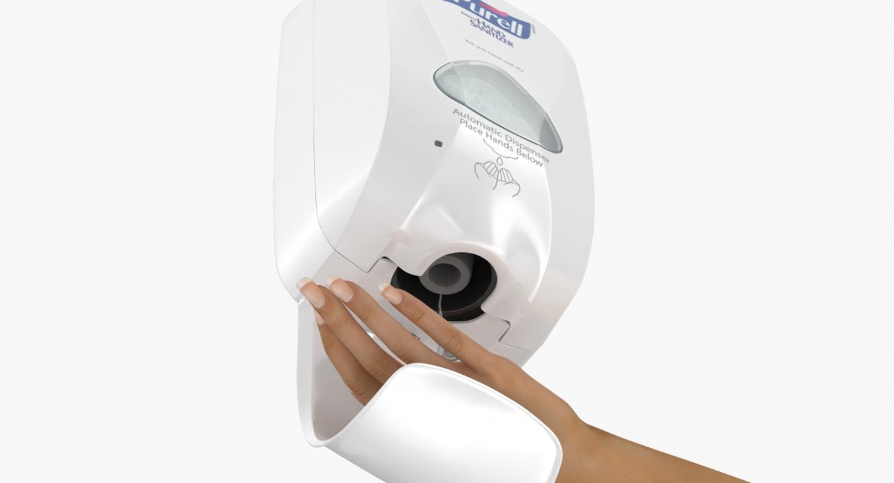 Sanitizer Dispenser with Hand 3D model
