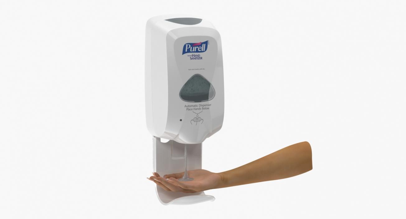 Sanitizer Dispenser with Hand 3D model