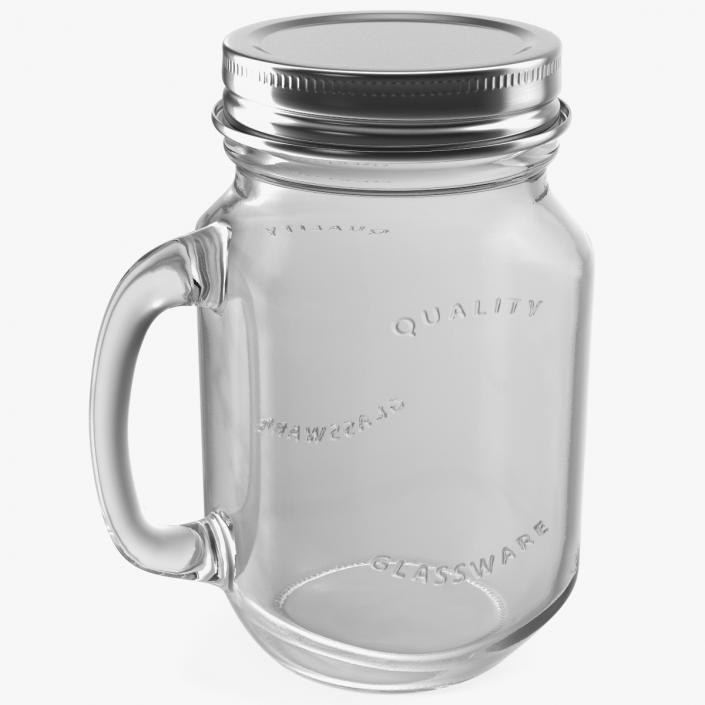 Drinking Jar with Handle 3D model