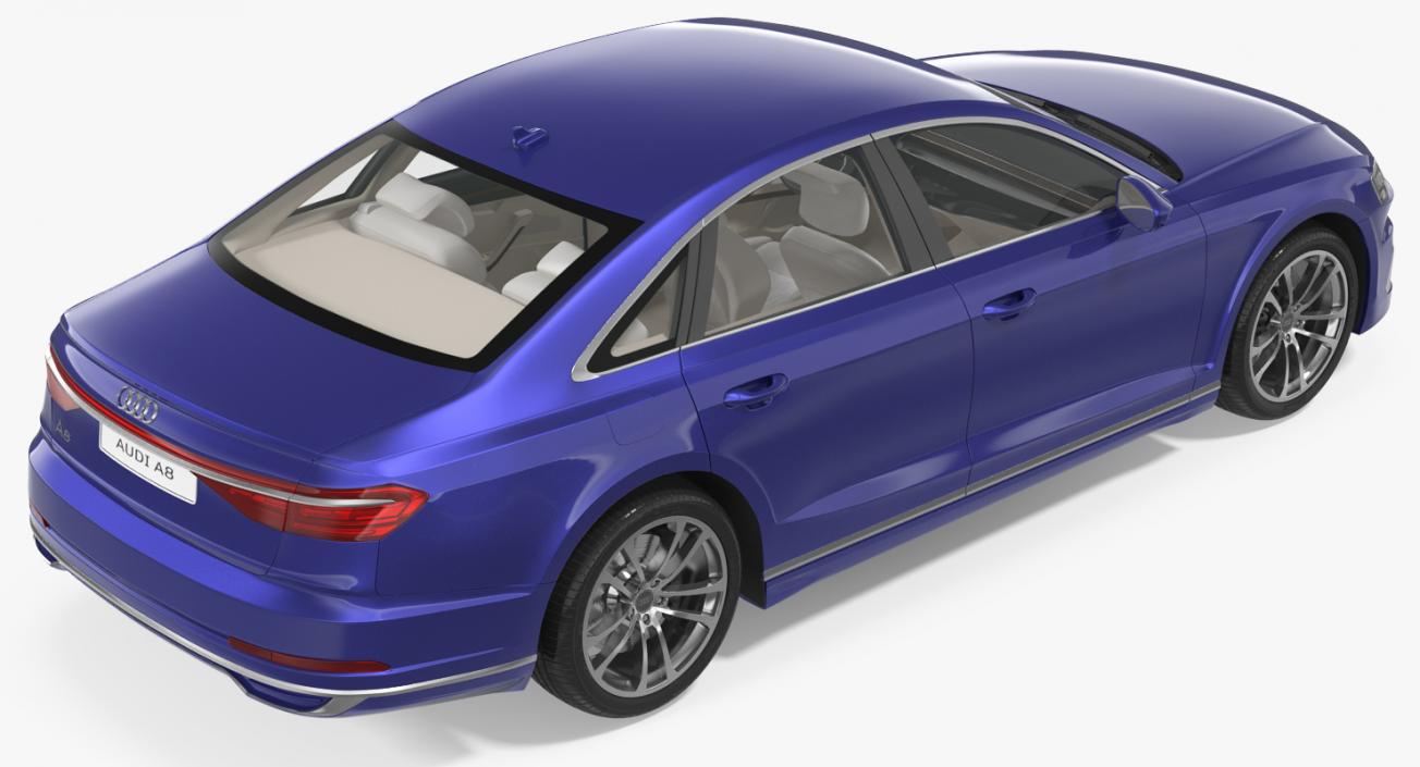 3D Audi A8 2018 Simple Interior model