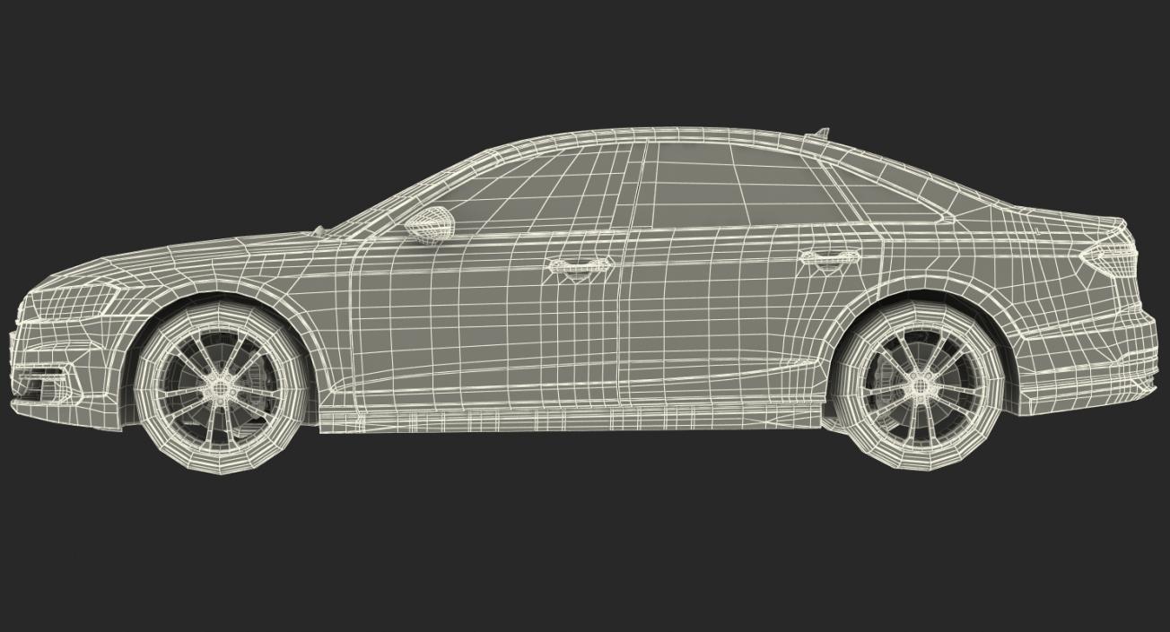 3D Audi A8 2018 Simple Interior model