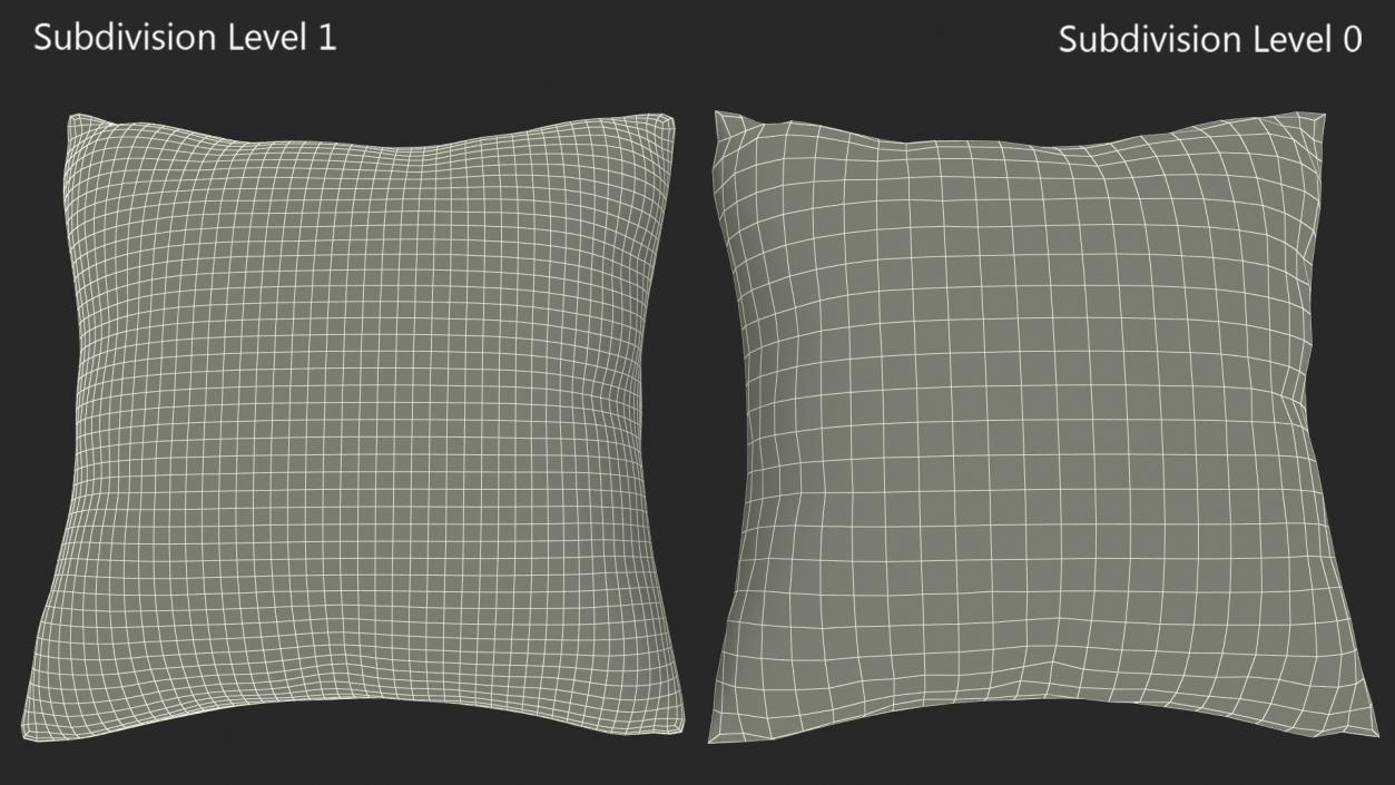 Pillow with Geometric Pattern 50cm 3D model
