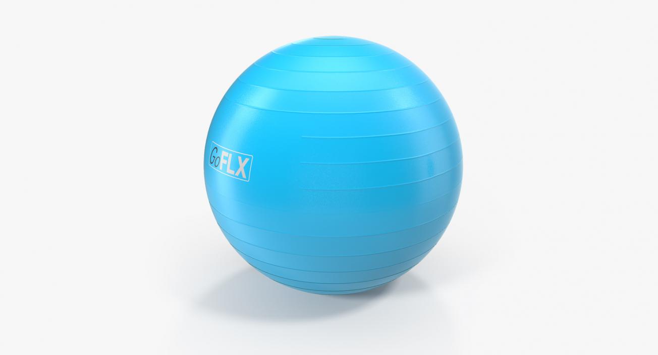 Fitness Stability Ball Blue 3D