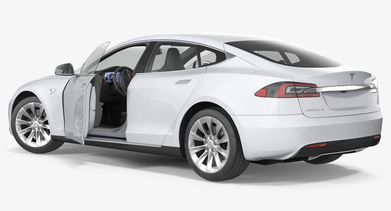 Tesla Model S 60D 2017 Rigged 3D model