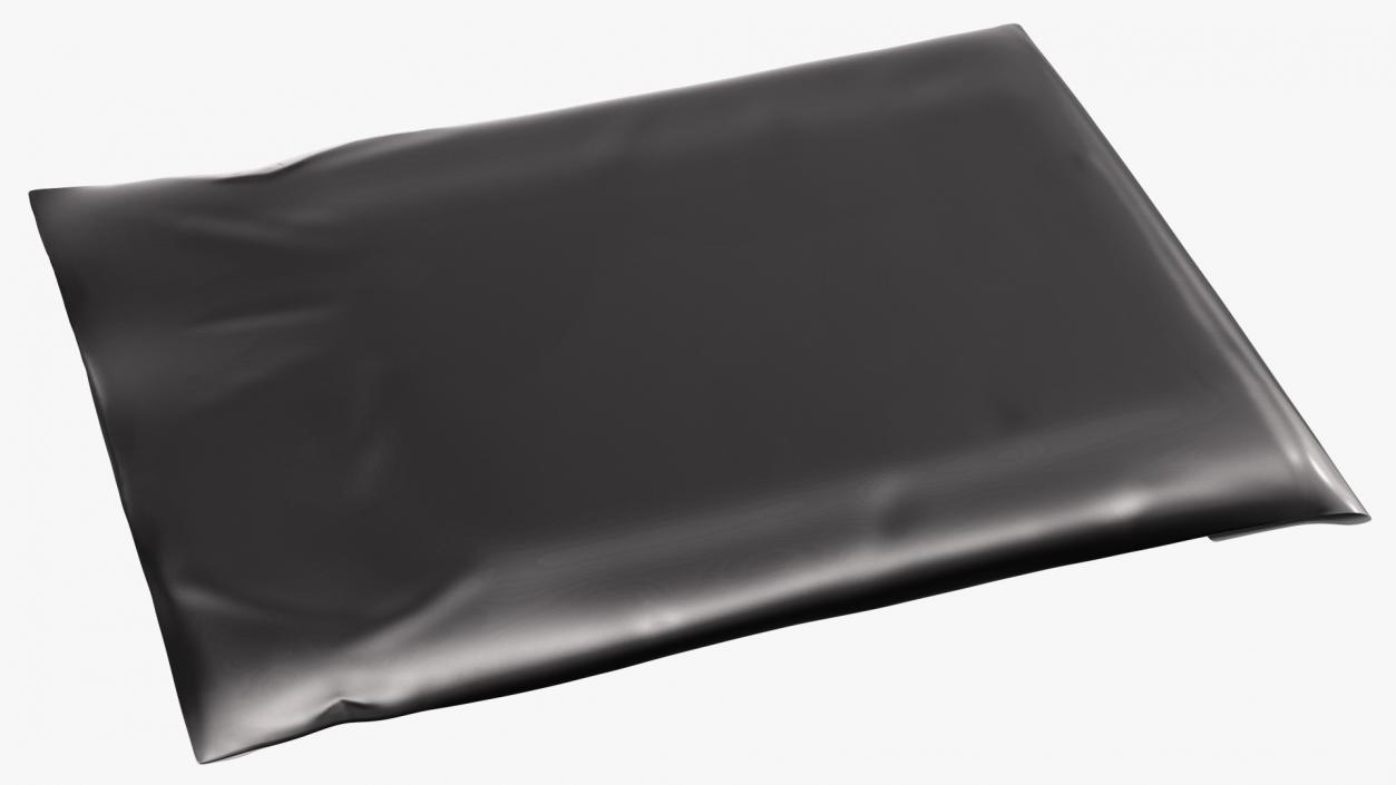 3D Poly Mailer Plastic Bag Black Closed