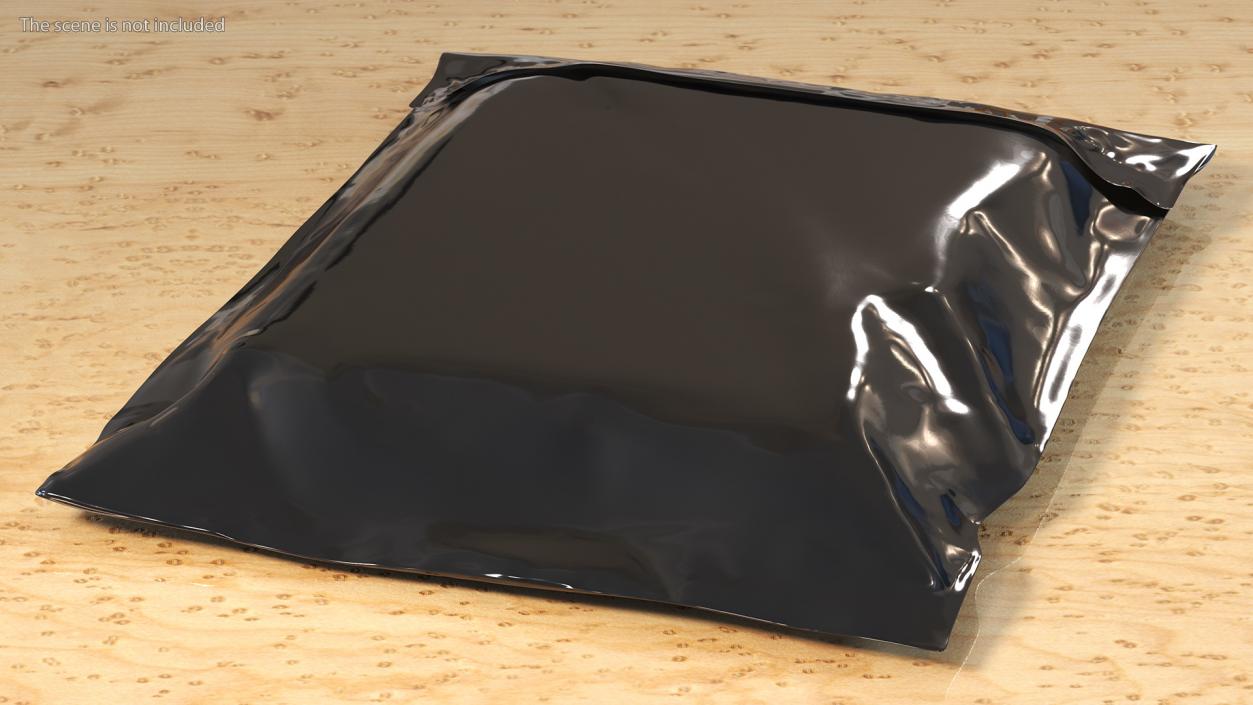 3D Poly Mailer Plastic Bag Black Closed