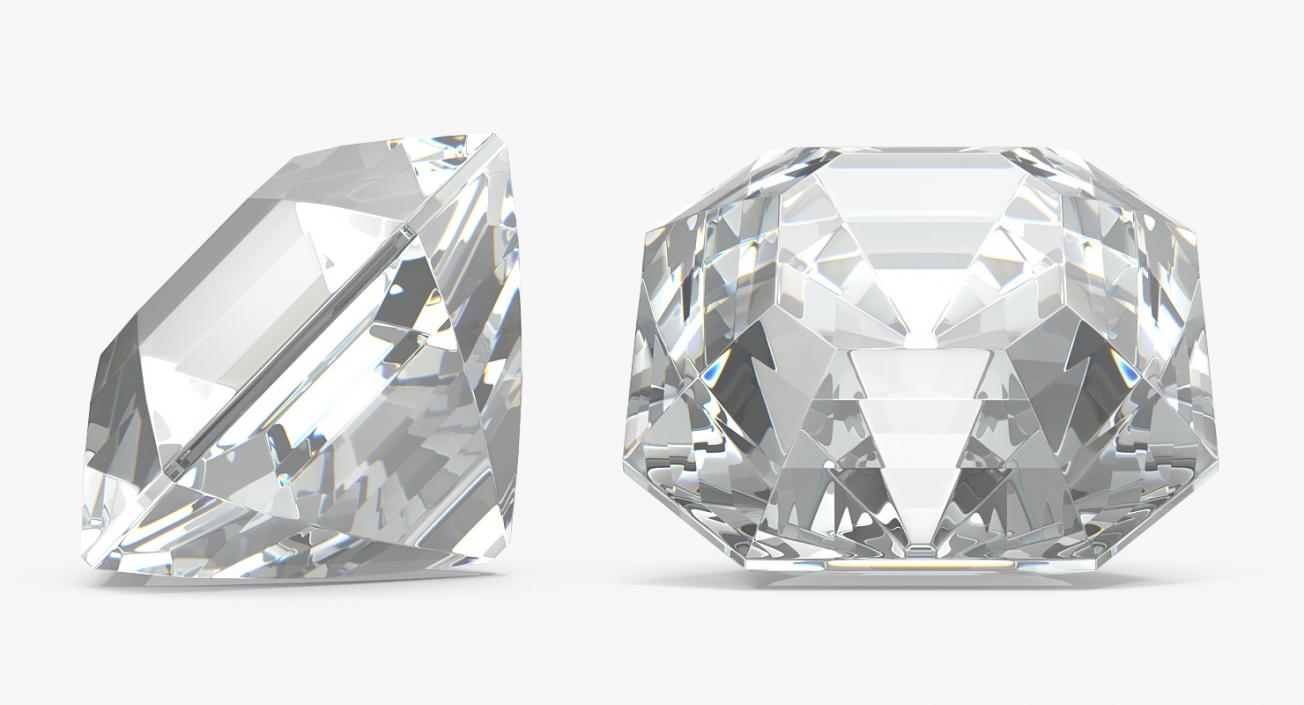 Asscher Cut Diamond 3D model