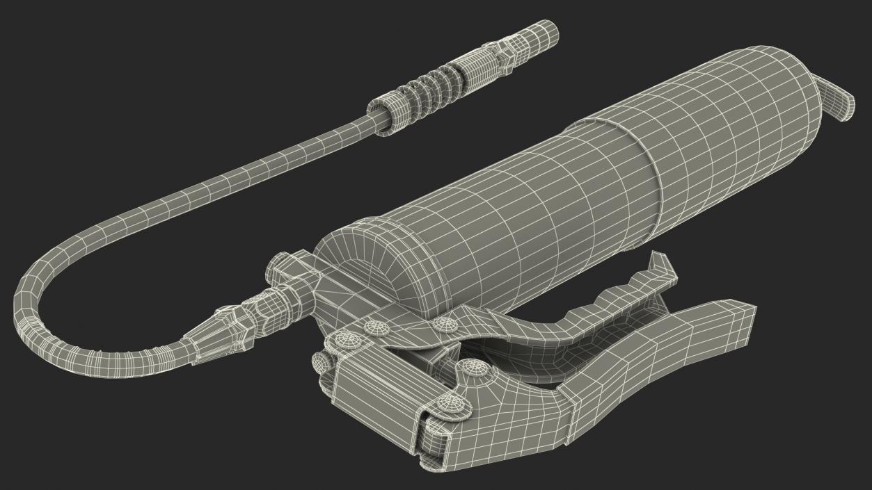 3D model Pistol Grip Air Grease Gun Red