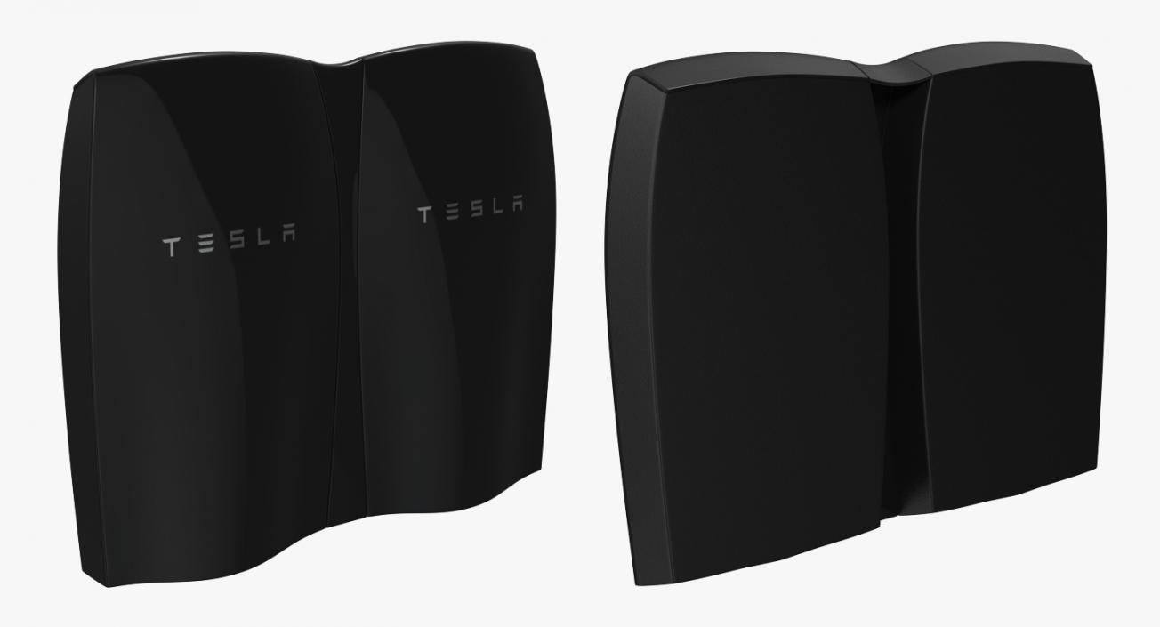 3D Tesla Powerwall Double Unit Set