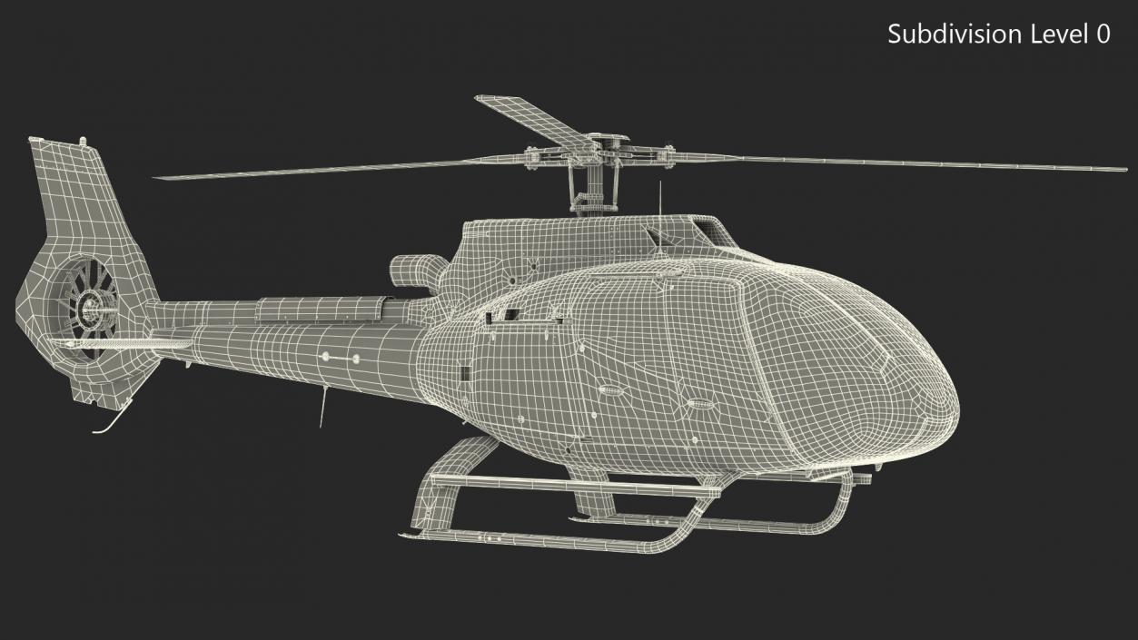 Light Civil Helicopter 3D