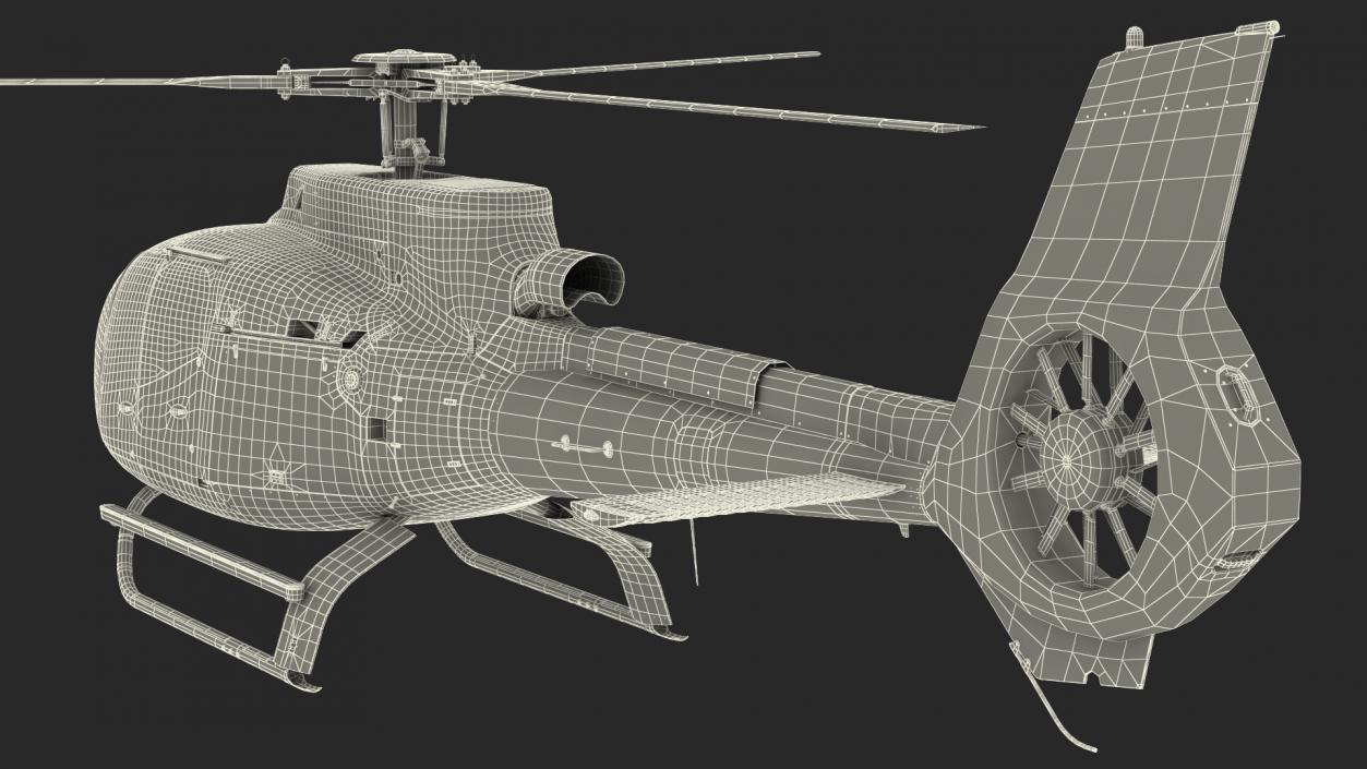 Light Civil Helicopter 3D