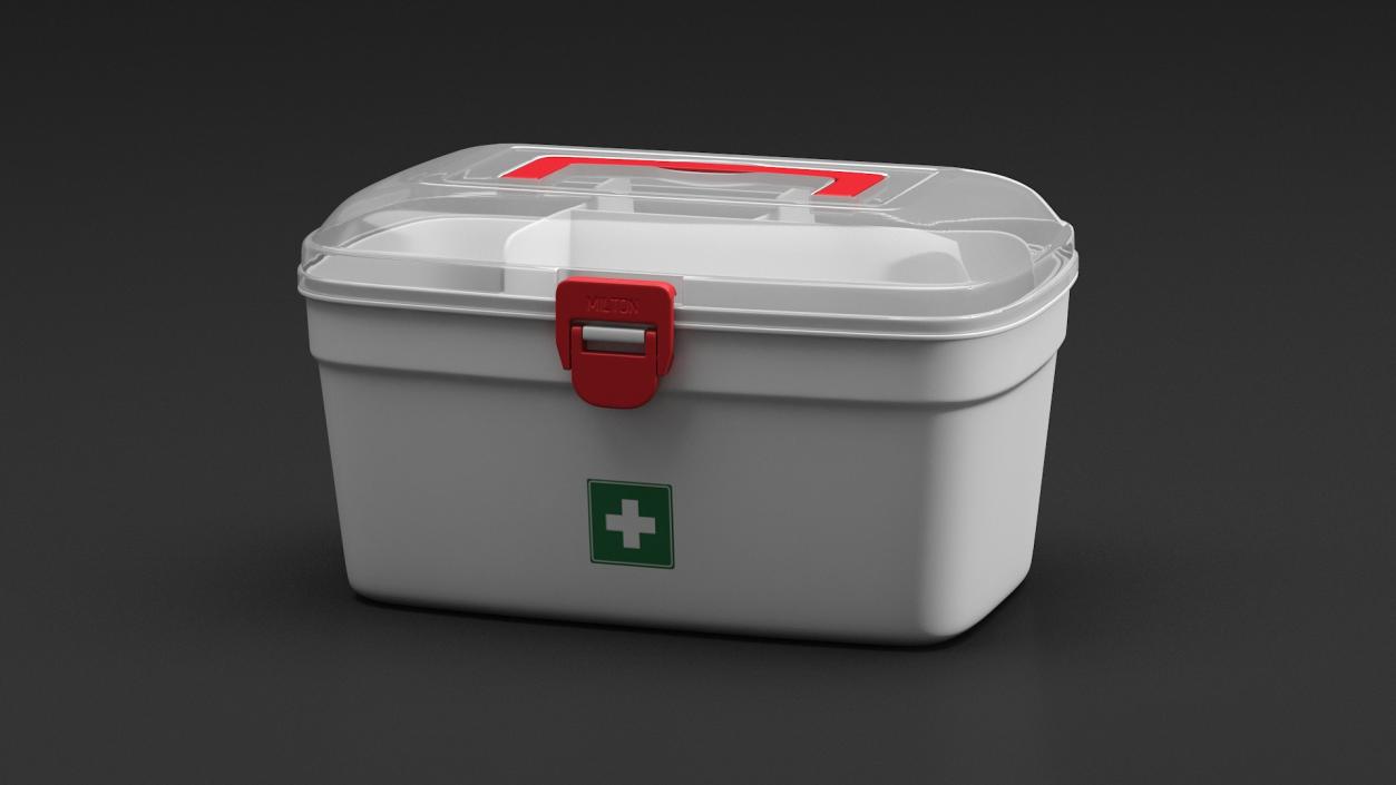 3D Plastic Medical Emergency Box Rigged