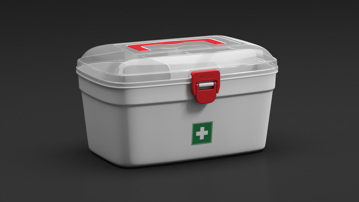 3D Plastic Medical Emergency Box Rigged