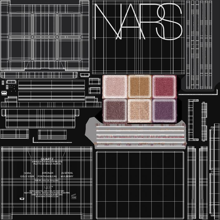 3D NARS Cosmetics Voyageur Eyeshadow Palette