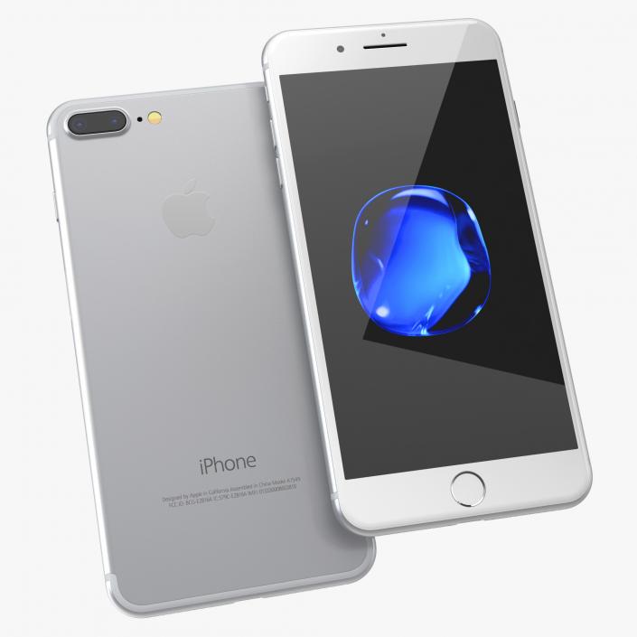 3D model IPhone 7 Plus Silver