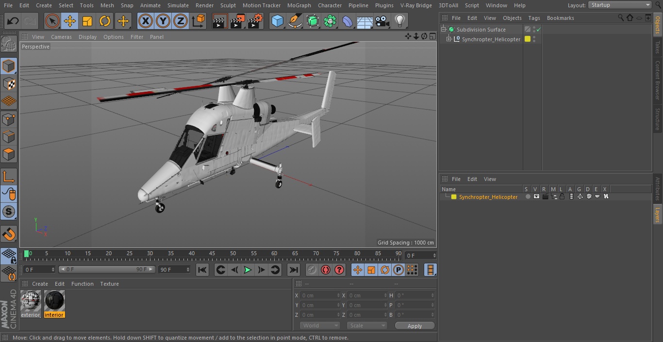 Synchropter Helicopter 3D
