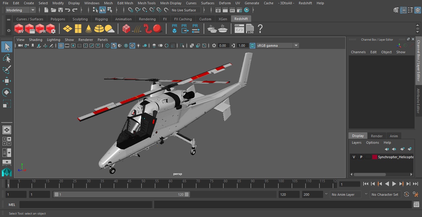 Synchropter Helicopter 3D