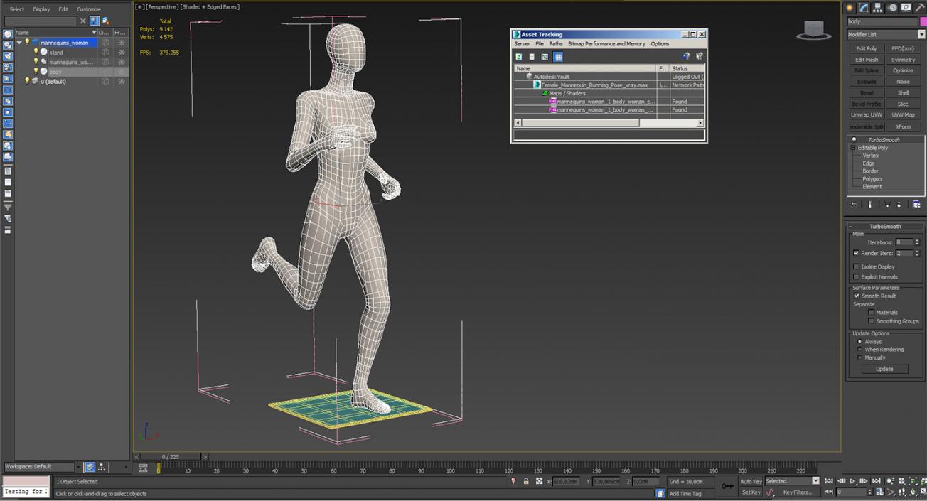 Female Mannequin Running Pose 3D model