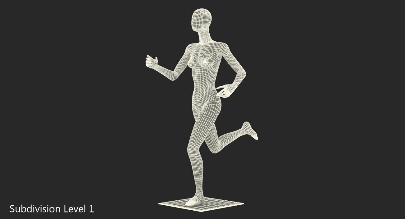 Female Mannequin Running Pose 3D model