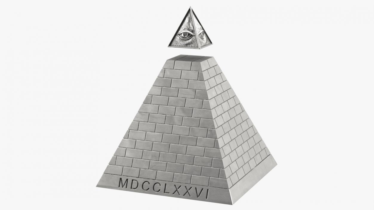3D model Illuminati Pyramid Silver
