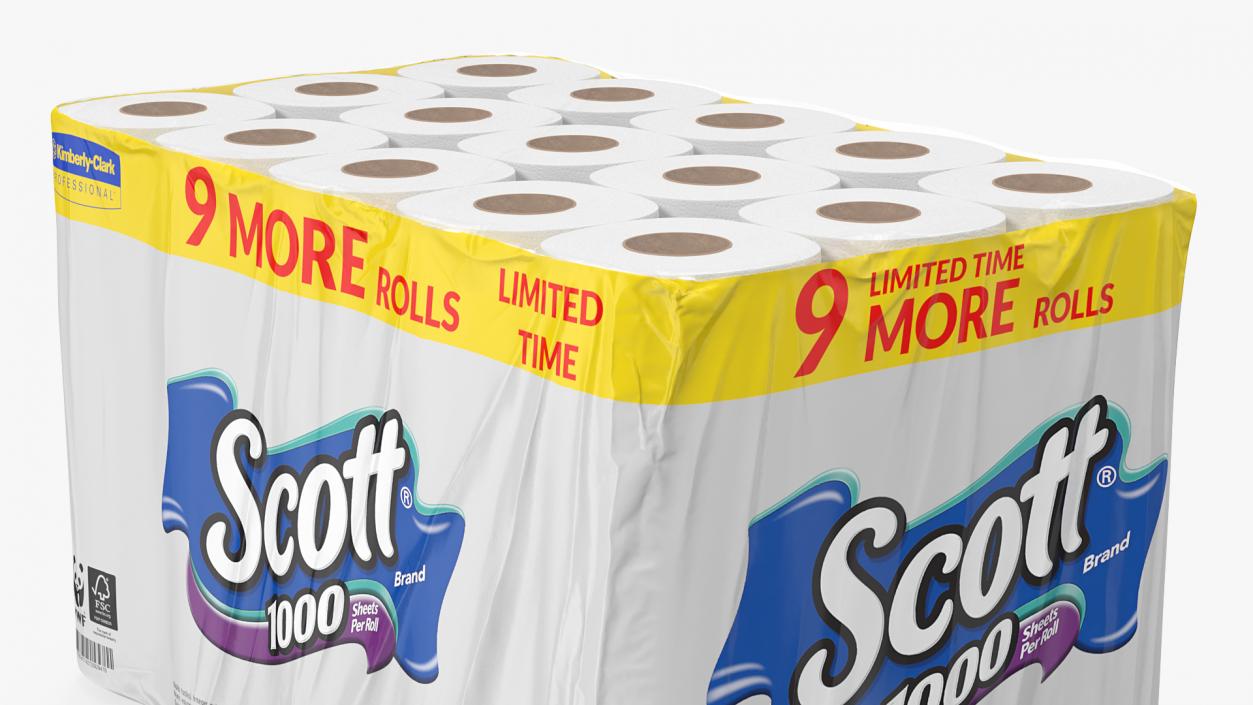 Scott Limited Edition Bath Tissue 45 Rolls 3D