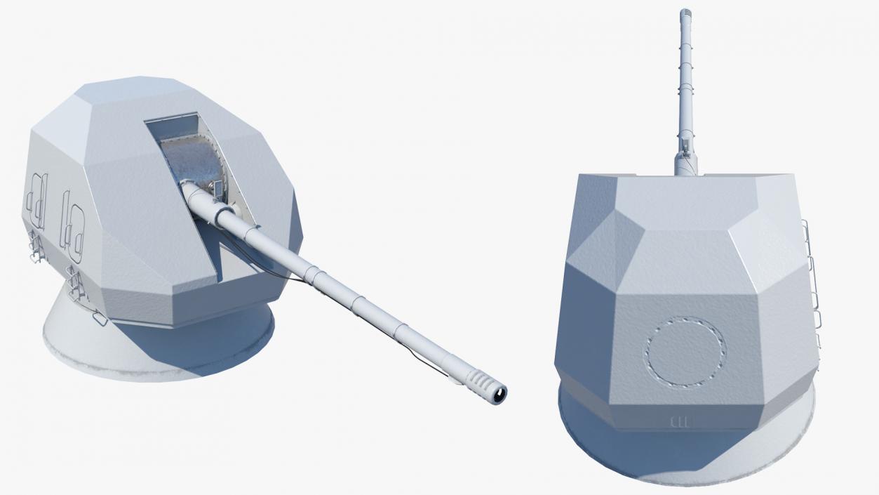 A192M 130 mm Naval Gun System 3D model